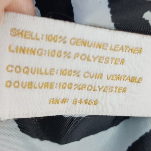 Laundry by Shelli Segal SZ XL Genuine Leather Jacket Gold Trim Buttery Soft - Picture 10 of 10